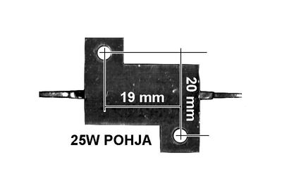 ALUMINIUM HOUSED RESISTOR 25W: 0,47ohm