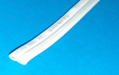 SPEAKER CABLE 2x 1,00mm2 WHITE (CU) 1m