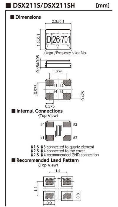 CRYSTAL SMD 38.40MHz 10PF 2016 CRYSTAL SMD 38.40MHz 10PF 2016