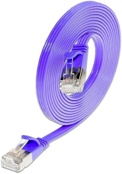 CAT6 FLAT NETWORK CABLE U/FTP 0,1m violet CAT6 FLAT NETWORK CABLE U/FTP 0,1m violet