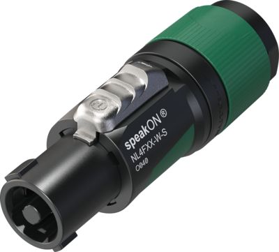 Neutrik 4 pole speakON cable connector, green