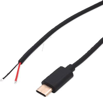 USB-C cable with open wire ends, 20 cm