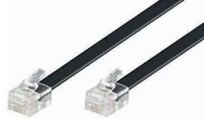 MODULAR PHONE LINE CORD RJ12 3m BLACK MODULAR PHONE LINE CORD RJ12 3m BLACK
