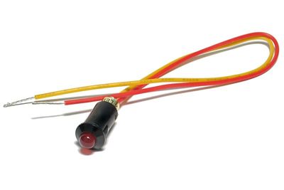 5mm LED INDICATOR LIGHT 12V RED WITH WIRES