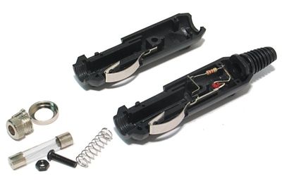 CIGARETTE LIGHTER PLUG WITH FUSE AND RED LED
