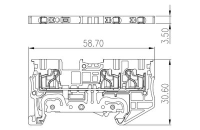 Dinkle DP1.5N-TN-PE, GTB C3, pushin, 0.14-1.5mm2, GY