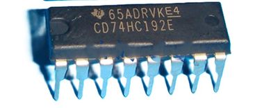 BCD Up / Down Counter, HC Family, 24 MHz, 2 V to 6 V, DIP-16