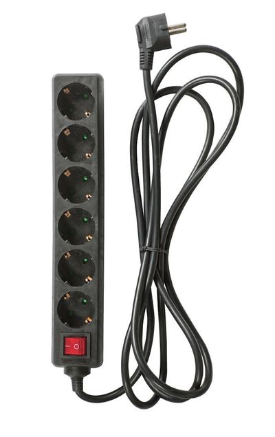 6-WAY EXTENSION CORD W/SWITCH 3m