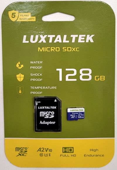 Luxtaltek microSDXC 128GB U3 MEMORY CARD