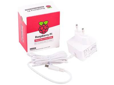 Raspberry Pi 4 POWER SUPPLY, 5.1V 3A, white Raspberry Pi 4 POWER SUPPLY, 5.1V 3A, white