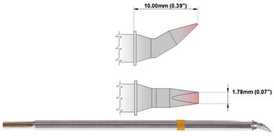 Thermaltronics SOLDER TIP 1,78mm CHISEL BENT 30° (STTC-198) Thermaltronics SOLDER TIP 1,78mm CHISEL BENT 30° (STTC-198)