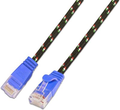 CAT6 FLAT NETWORK CABLE U/UTP TOUGH 1m blue