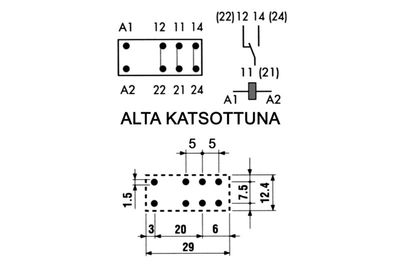 PCB RELAY SPDT 16A 24VAC
