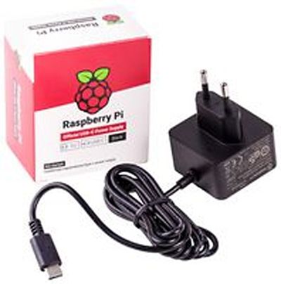 Raspberry Pi 4 POWER SUPPLY, 5.1V 3A, black