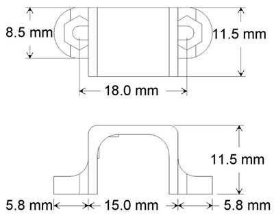 Pololu Micro Metal Gearmotor Bracket Pair - White