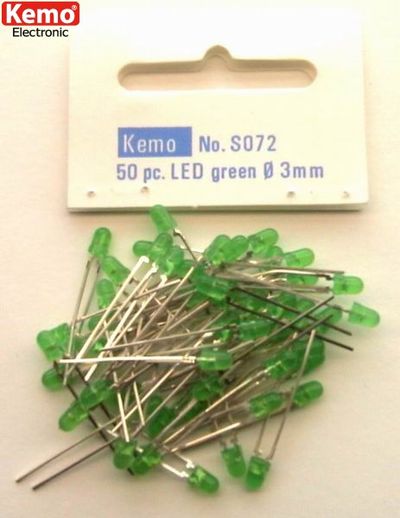 LED Ø3mm green, approx. 50 pieces LED Ø3mm green, approx. 50 pieces