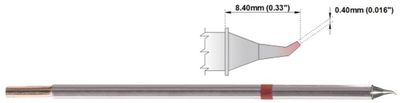 Thermaltronics SOLDER TIP 0,4mm BENT SHARP 30° (STTC-826)