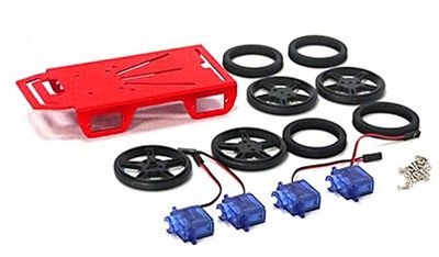 Feetech Mini Robot 4WD Chassis Kit - 1 Layer