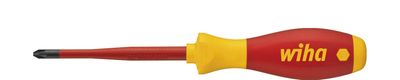 Wiha 1000V INSULATED SCREWDRIVER POZIDRIV PZ2 80/191mm SlimFix SoftFinish