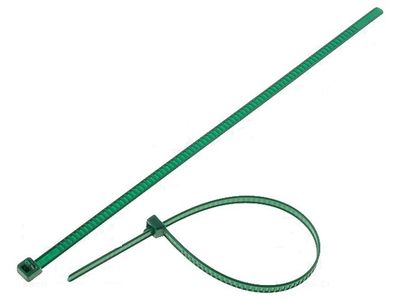 RE USABLE NYLON CABLE TIE 195x4,7mm GREEN 25pcs