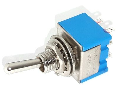 2-POLE SMALL TOGGLE SWITCH "CHINA" ON/ON