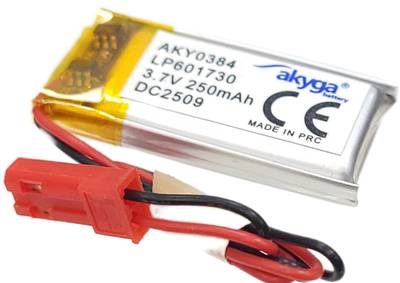 Li-Po Battery  3,7V  250mAh 6 x 17 x 30,5mm