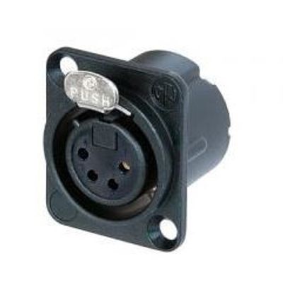 Neutrik XLR 4-NAP FEMALE PANEL BLACK Neutrik XLR 4-NAP FEMALE PANEL BLACK