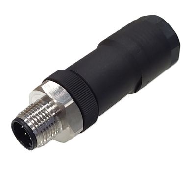 M12 connector 8-pin screw-locking A-code