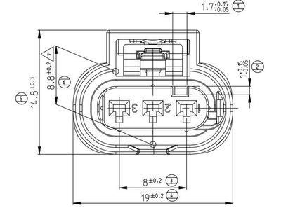 Automotive Connector 3P Mcp 1.2