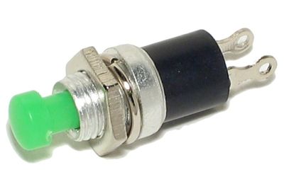 Closing push-button switch 0,5A 24V green
