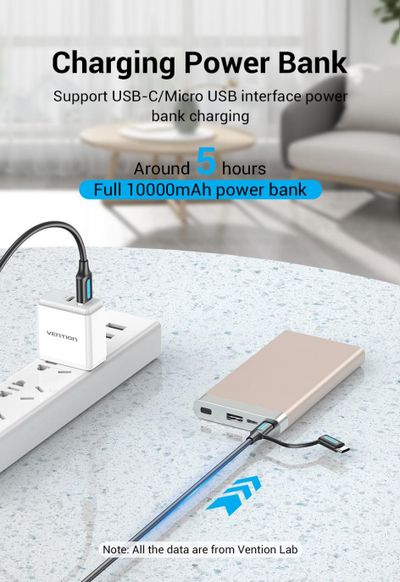 Vention USB-2.0 CABLE A-MALE / USB-C/micro-B 0,25m Vention USB-2.0 CABLE A-MALE / USB-C/micro-B 0,25m