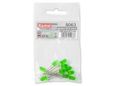 LED Ø5mm green, approx. 10 pieces
