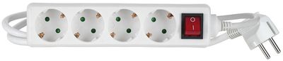 4-WAY EXTENSION CORD W/SWITCH 1,5m