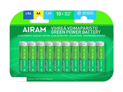 Airam Green Power Alkaline Battery LR6 (AA) 10pcs