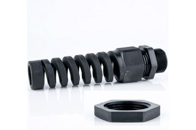 MG16 SPIRAL CABLE GLAND Ø5-10mm BLACK MG16 SPIRAL CABLE GLAND Ø5-10mm BLACK