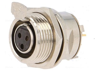 MINIXLR 3-PIN FEMALE PANEL MOUNT SOCKET