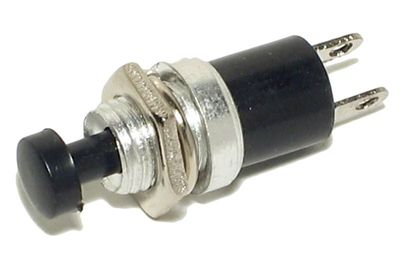 Closing push-button switch 0,5A 24V black
