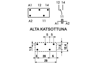 PCB RELAY SPDT 10A 24VDC