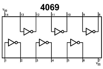 CMOS-LOGIC IC BUF 4069 DIP14 CMOS-LOGIC IC BUF 4069 DIP14