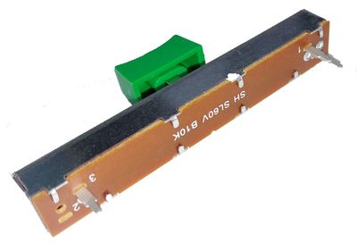 SLIDE POTENTIOMETER 60mm MONO LINEAR(B) 10kohm WITH BLACK KNOB
