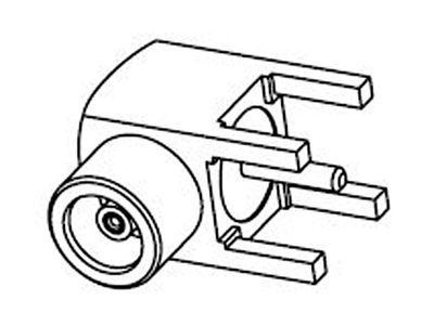 MCX(F) R/A Jack PCB 3,9mm leg MCX(F) R/A Jack PCB 3,9mm leg