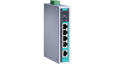 Moxa Gigabit PoE Ethernet switch, 4xPoE+1xRJ45