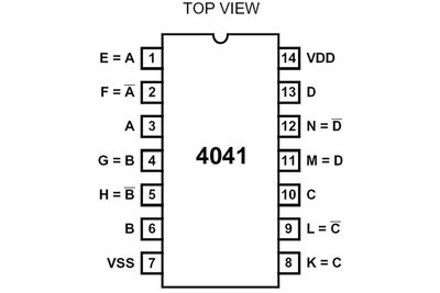 CMOS-LOGIC IC BUF 4041 DIP14