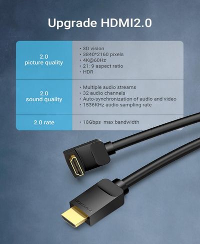 Vention ANGLED HDMI CABLE 1.5m