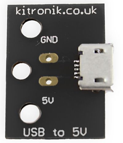 Kitronik 5109 Micro USB to 5V breakout