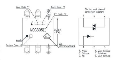 OPTOCOUPLER MOC3052 DIP6