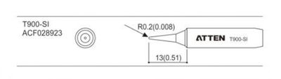 ATTEN T900-SI SOLDERING TIP 0,2mm ATTEN T900-SI SOLDERING TIP 0,2mm