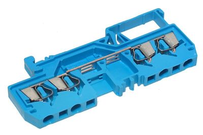 Wago DIN-RAIL 4-CONDUCTOR BLOCK 4x 2,5mm2 (blue)