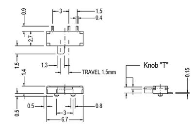 SLIDE SWITCH SPDT SMD