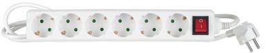 6-WAY EXTENSION CORD W/SWITCH 1,5m
